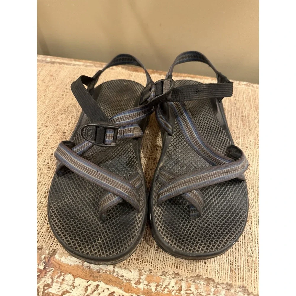CHACO Men's SANDALS Blue & Grey Sz-11 Beach‎ Casual Comfortable